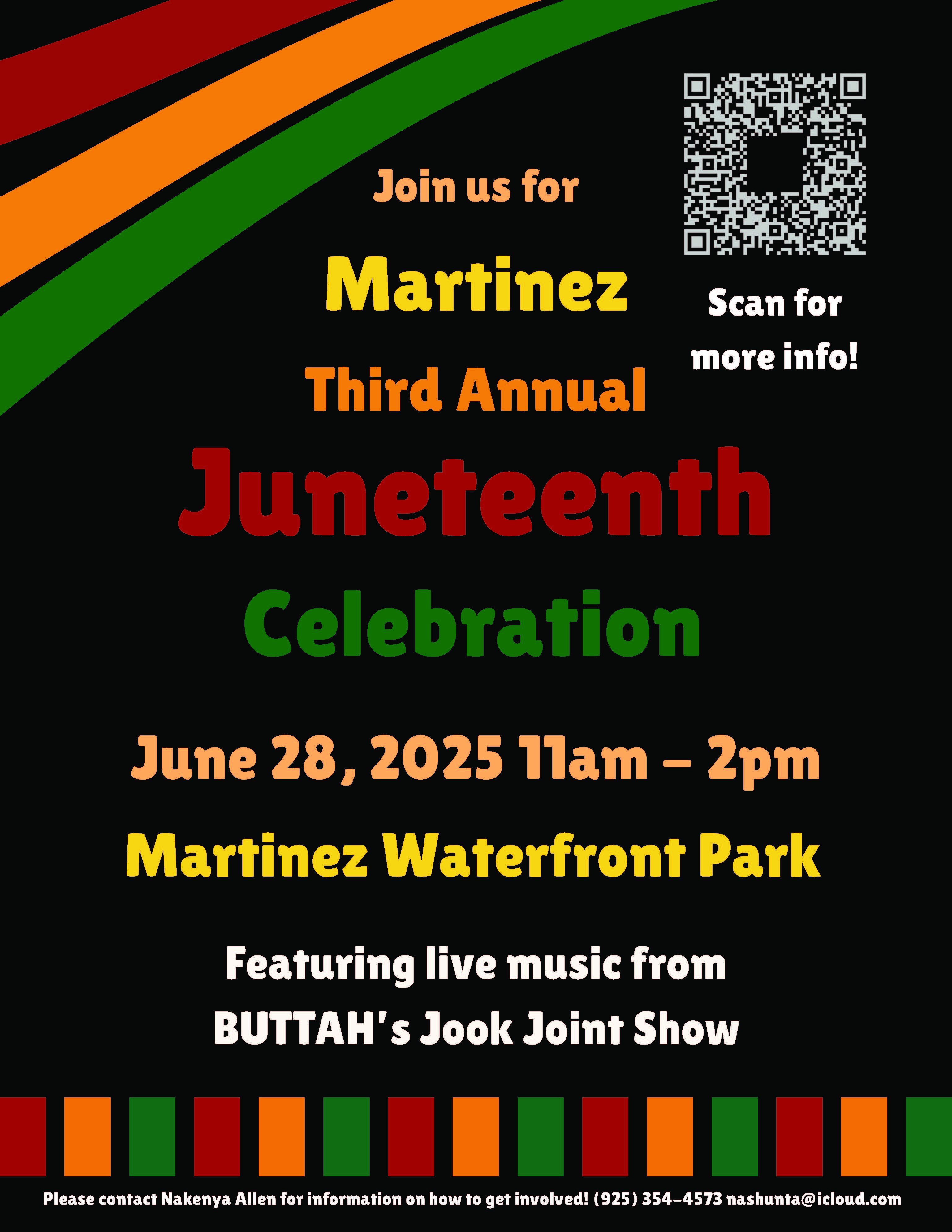 Martinez Third Annual Juneteenth Celebration - June 28, 11 a.m. - 2 p.m. - Martinez Waterfront Park